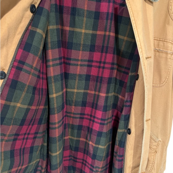 L.L. Bean Tan Field Jacket with Green Corduroy Collar Size XXL - Picture 6 of 11